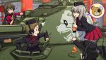  bear girls_und_panzer headphones itsumi_erika kyata military military_vehicle paint_can panzer_58 tagme tank vehicle world_of_tanks 