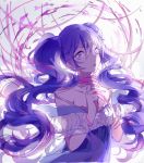  1girl alitia blue_eyes blue_hair ghost_rule_(vocaloid) hatsune_miku long_hair looking_at_viewer red_string solo string twintails upper_body very_long_hair vocaloid 