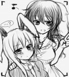  2girls artist_request inaba_tewi multiple_girls reisen_udongein_inaba sketch touhou traditional_media 