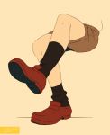  1boy artist_name head_out_of_frame male_focus noeyebrow_(mauve) original shoes shorts socks 