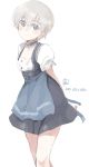  alternate_costume blue_eyes dirndl dress german_clothes kantai_collection nakagomiyuki415 short_hair silver_hair solo z1_leberecht_maass_(kantai_collection) 