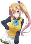  1girl blonde_hair izumi_mahiru looking_at_viewer ponytail smile 