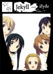  akiyama_mio black_hair blonde_hair blue_eyes brown_eyes brown_hair circle_cut hair_ornament hairband hairclip hirasawa_yui k-on! kotobuki_tsumugi long_hair mizuki_makoto multiple_girls nakano_azusa open_mouth short_hair smile tainaka_ritsu 