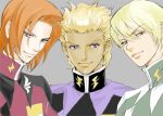  brown_eyes dark_skin dearka_elsman gundam gundam_seed gundam_seed_destiny heine_westenfluss lowres male miguel_aiman military military_uniform orange_hair purple_eyes rose_(corundum) uniform violet_eyes 