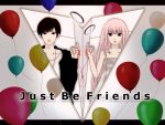  black_eyes black_hair hime_cut ichiya jewelry just_be_friends_(vocaloid) long_hair megurine_luka paper_airplane pink_hair pinky_out red_string ring vocaloid 