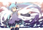  closed_eyes detached_sleeves hatsune_miku saka thigh-highs thighhighs twintails vocaloid wings zettai_ryouiki 