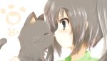  black_hair brown_eyes cat closed_eyes k-on! long_hair nakano_azusa profile solo suzugo@erorin tail twintails 