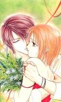   ayashi_no_ceres bouquet couple closed_eyes kiss mikage_aya orange_hair tooya  