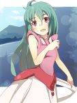  aura_battler_dunbine blush ciela_lapana green_hair ixy long_hair red_eyes shiela_labarna 