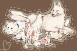  amaterasu bad_id brown_background character_request crossover dog gensou_suikoden gintama mononoke_hime naruto nico-nico no_humans okami pack_of_dogs sadaharu shiranui shiro_(suikoden) suikoden 