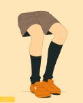  1boy artist_name head_out_of_frame legs male_focus noeyebrow_(mauve) original shoes shorts socks 