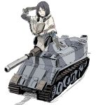  1girl artist_request character_request drawfag military military_vehicle senjou_no_valkyria solo source_request tank vehicle 