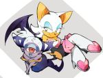  2girls boots character_request chiro_(pez777) cyclops eyeshadow makeup multiple_girls one-eyed rouge_the_bat smile sonic_the_hedgehog 