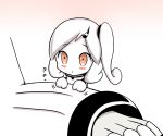  blush_stickers claws horn kantai_collection mittens orange_eyes original pout roshiakouji-chan seaport_water_oni shinkaisei-kan side_ponytail size_difference translation_request 