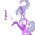  1girl cat_ear_headphones long_hair monochrome profile simple_background sketch solo tail white_background zaxwu 