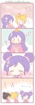  /\/\/\ 0_0 3girls 4koma ^_^ alternate_hairstyle ayase_eli black_hair blonde_hair blush braid closed_eyes comic crown double_bun flower hair_down hair_flower hair_ornament hair_up hina_ningyou hinamatsuri japanese_clothes kimono long_hair love_live!_school_idol_project multiple_girls purple_hair toujou_nozomi translation_request ususa70 yazawa_nico |_| 