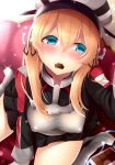  1girl blonde_hair blue_eyes blush chocolate gloves hat kantai_collection peaked_cap prinz_eugen_(kantai_collection) twintails uniform xayux 