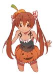  1girl brown_eyes brown_hair camisole halloween_costume highres kantai_collection libeccio_(kantai_collection) long_hair smile solo tim_loechner twintails 
