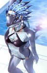  /ooo_(o_p_b_b) 1girl bikini doubutsu_sentai_zyuohger female furry sera_(doubutsu_sentai_zyuohger) shark solo super_sentai swimsuit tagme 