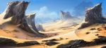  clouds desert final_fantasy final_fantasy_fortress final_fantasy_xii highres mountain no_humans official_art outdoors rock scenery sky 