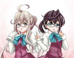  2girls commentary_request glasses kantai_collection looking_at_viewer makigumo_(kantai_collection) multiple_girls okinami_(kantai_collection) school_uniform tk8d32 
