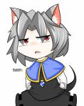  1girl animal_ears annoyed grey_hair inunoko. jewelry mouse_ears mouse_tail nazrin tail touhou 