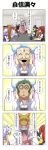  4koma 6+girls alternate_costume apron ascot bench bird_wings black_hair black_wings blonde_hair bow bowl capelet closed_eyes comic cup dress drinking_glass face_mask fox_mask hands_on_hips hat hat_ribbon hata_no_kokoro highres jewelry jitome juliet_sleeves laughing lavender_hair letty_whiterock lily_white long_hair long_sleeves mask monkey_mask multiple_girls new_mask_of_hope onozuka_komachi open_mouth pink_eyes pink_hair plate puffy_short_sleeves puffy_sleeves rappa_(rappaya) redhead ribbon shameimaru_aya shiki_eiki short_sleeves sitting smile table touhou translated tray twintails very_long_hair violet_eyes white_dress wings 