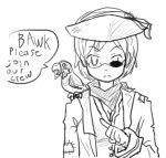  comic english hakamichi_shizune hat katawa_shoujo mikado_shiina parrot pimmy pirate 