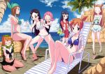  bad_id bandana barefoot bikini blue_eyes blue_hair blush breast_awe breast_envy breasts brown_hair cleavage closed_eyes drink feet front-tie_top gym_leader happy haruka_(pokemon) hikari_(pokemon) kasumi_(pokemon) large_breasts long_hair lying mikan_(pokemon) multiple_girls natane_(pokemon) nintendo no_hat no_headwear orange_hair outside pink_hair plate pokemon pokemon_(game) pokemon_dppt pokemon_gsc pokemon_rse ponytail seaweed short_hair side_ponytail smile staring_at_breasts sumomo_(pokemon) suzuna_(pokemon) swimsuit toes tomboy toru_k water yellow_eyes 