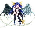  bad_id blue_hair breasts dizzy guilty_gear red_eyes ribbon tail tail_ribbon thighhighs wings 