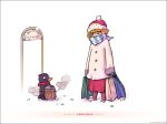  heater penguin scarf shopping_bag smoke snow studio_qube 