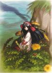  black_hair blue_eyes hairband highres japanese_clothes long_hair nakoruru samurai_spirits scan snk young 