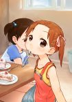  2girls artist_request cake food food_on_face ichigo_mashimaro itou_chika matsuoka_miu multiple_girls orz_(orz57) tagme twintails 