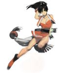  black_eyes black_hair breasts cleavage fan fatal_fury folding_fan gloves japanese_clothes large_breasts lechuza ninja pelvic_curtain ponytail revealing_clothes rope shiranui_mai snk the_king_of_fighters 