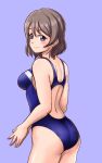  1girl ass blue_eyes brown_hair competition_swimsuit finalcake from_behind love_live! love_live!_sunshine!! one-piece_swimsuit short_hair swimsuit watanabe_you 