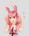  1girl artist_request bare_shoulders bunnysuit drawfag guilty_crown hair_ornament hairclip long_hair pink_hair red_eyes solo source_request twintails yuzuriha_inori 