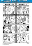  ... 2boys 4koma 5girls anger_vein blush chinese comic detached_sleeves genderswap hair_between_eyes hairband highres horns journey_to_the_west monochrome multiple_4koma multiple_boys multiple_girls otosama personification sha_wujing simple_background spoken_ellipsis staff sun_wukong sweat translated yulong_(journey_to_the_west) zhu_bajie 