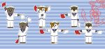  commentary_request dog flag furry hat kumagai_haito military original sailor sailor_hat semaphore_flags tagme translation_request 