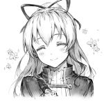  closed_eyes gou_(ga673899) granblue_fantasy monochrome ponytail sketch vira 