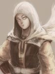  1boy absurdres assassin&#039;s_creed_(series) bald cape highres hood one-punch_man onosaka_yuha parted_lips saitama_(one-punch_man) solo upper_body 