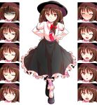  1girl :d :o ^_^ ^o^ alphes_(style) armlet asymmetrical_hair black_shoes black_skirt blush bobby_socks bow brown_hair clenched_teeth closed_eyes collared_shirt crying crying_with_eyes_open dairi dress_shirt expression_chart expressionless expressions eyebrows eyebrows_visible_through_hair fedora flats frilled_skirt frills full-face_blush full_body gloom_(expression) hair_bow half-closed_eyes hands_on_hips happy hat long_hair long_skirt long_sleeves looking_at_viewer necktie open_mouth parody parted_lips puffy_long_sleeves puffy_sleeves red_bow red_necktie relief sad scared shaded_face shirt shoes simple_background skirt smile socks standing style_parody surprised sweatdrop tachi-e tareme teardrop tears teeth touhou transparent_background usami_renko white_legwear white_shirt wide-eyed 