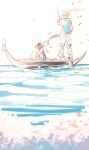  2boys boat caesar_anthonio_zeppeli jojo_no_kimyou_na_bouken joseph_joestar_(young) multiple_boys paddle senzzang 