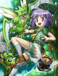  1boy :d belt black_eyes blush butterfly_net fangs hand_net horn insect_wings kakuna net net_ball ninjask open_mouth otoko_no_ko poke_ball pokemoa pokemon pokemon_(creature) pokemon_(game) pokemon_hgss purple_hair red_eyes scyther shiny shiny_hair short_hair shorts smile spikes spinarak tree tsukushi_(pokemon) violet_eyes wings 