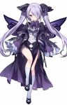  1girl fairy_wings hijiri_(resetter) long_hair original purple_hair solo violet_eyes wings 