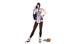  1girl breasts center_opening fingerless_gloves gloves highres leggings long_hair luong mole mole_under_eye mori_toshiaki_(style) nail_polish official_style ronailson_maia snk solo the_king_of_fighters the_king_of_fighters_xiv toeless_socks toenail_polish 