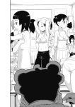  1boy 6+girls changing_clothes comic gym_uniform monochrome multiple_girls otoi_rekomaru susumu-sensei underwear wakabayashi-kun_ga_nekasete_kurenai 