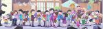 6+boys 6+girls :3 ;d ^_^ absurdres aida_(osomatsu-san) animal animal_ears apron arm_behind_back arm_up artist_name back bald bangs barefoot black_legwear black_necktie black_pants black_shoes black_skirt blue_apron blue_eyes blue_flower blue_shorts blue_skirt blush boom_microphone boots bouquet bow bowtie bracelet braid brothers brown_hair buck_teeth cable camera cat cat_ears cat_tail chibita closed_eyes coat collared_shirt commentary_request couple covering_mouth dark_skin dayoon dayoon_girl dekapan dobusu_(osomatsu-san) dress earmuffs employee_uniform esper_nyanko everyone extra eyebrows eyebrows_visible_through_hair facial_hair family flower flower_fairy_(osomatsu-kun) food formal fukai_(yas_lions) gift glasses glasses_boy_(osomatsu-san) green_bow green_dress green_flower green_skirt grey_pants grin hair_bow hair_bun hair_flower hair_ornament hairband hand_in_pocket happy hashimoto_nyaa hatabou head_flag heart heart_in_mouth hetero high_heels highres hijirisawa_shonosuke holding holding_bouquet holding_cat holding_food holding_phone hood hood_down hug husband_and_wife iyami jacket jewelry juushimatsu&#039;s_girlfriend laughing leaning_forward leaning_on_person legs_apart lipstick long_sleeves looking_at_another looking_at_viewer makeup matsuno_choromatsu matsuno_ichimatsu matsuno_juushimatsu matsuno_karamatsu matsuno_matsuyo matsuno_matsuzou matsuno_osomatsu matsuno_todomatsu messy_hair microphone miniskirt mittens multicolored_hair multiple_boys multiple_girls necklace necktie oden one_eye_closed open_mouth orange_flower orange_pants osomatsu-kun osomatsu-san out_of_frame outdoors outstretched_arms overalls pants pantyhose petals pink_flower pink_lips plant pleated_skirt ponytail purple_dress purple_flower purple_jacket purple_pants red_boots red_bow red_bowtie red_flower red_shoes red_skirt sachiko_(osomatsu-san) sandals sextuplets shirt shirtless shoes short-haired_girl_(osomatsu-san) short_sleeves siblings single_braid skirt sliding_doors smile standing standing_on_one_leg streaked_hair suit sunglasses sunglasses_on_head tail taking_picture tears tree tv_camera umbrella uniform v wavy_hair white_shirt yellow_flower yellow_shirt yowai_totoko 