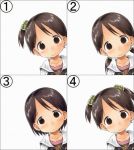  barasui bob_cut brown_eyes brown_hair hair_bobbles ichigo_mashimaro itou_chika ponytail short_hair side_ponytail twintails 