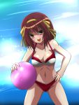  benibana bikini highres suzumiya_haruhi suzumiya_haruhi_no_yuuutsu swimsuit water wet 