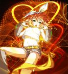  double_click_(artist) glow glowing green_eyes heart kagamine_rin open_mouth sailor_collar short_shorts shorts vocaloid 
